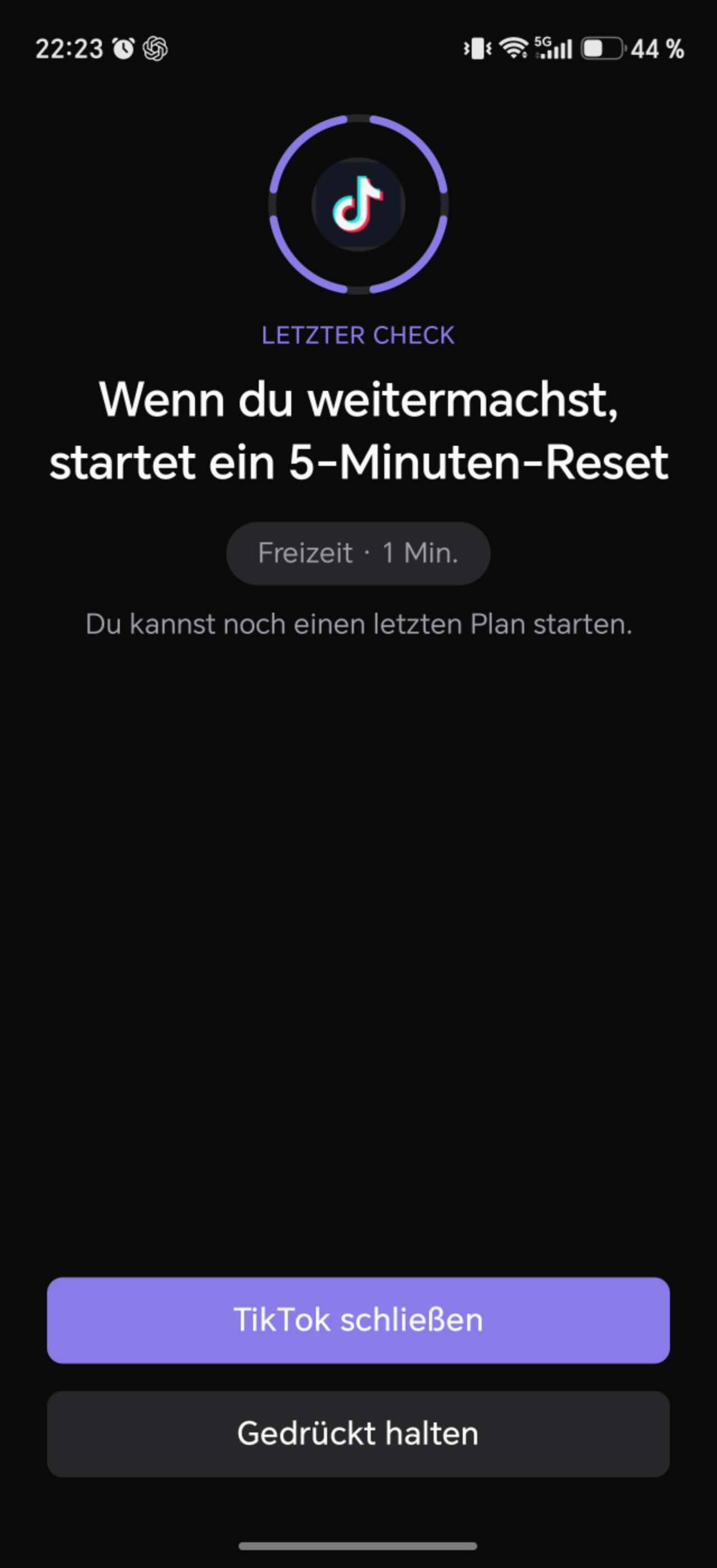 Deutscher letzter LoopCut-Check mit Halten zum Fortfahren
